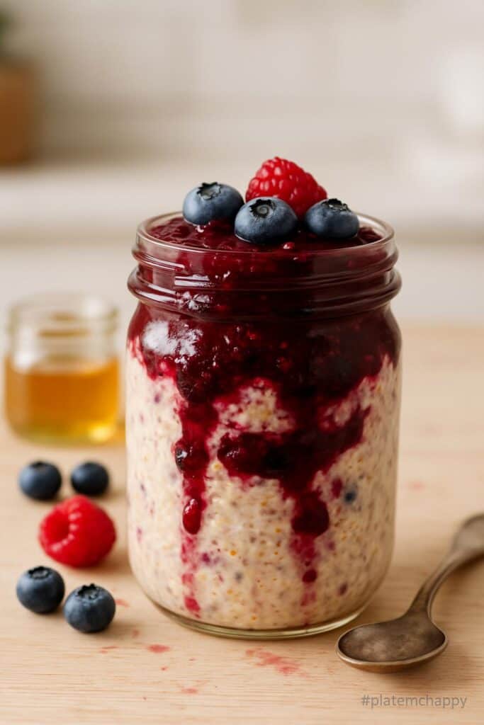 Overnight Oats Berry Compote
