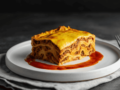 Classic Meat Lasagna with Ground Beef, Ricotta, and Mozzarella – Hearty Family Favorite