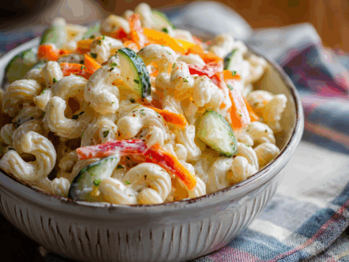 Ultra-Creamy Classic Pasta Salad with Veggies — Perfect Make-Ahead Summer Side Dish
