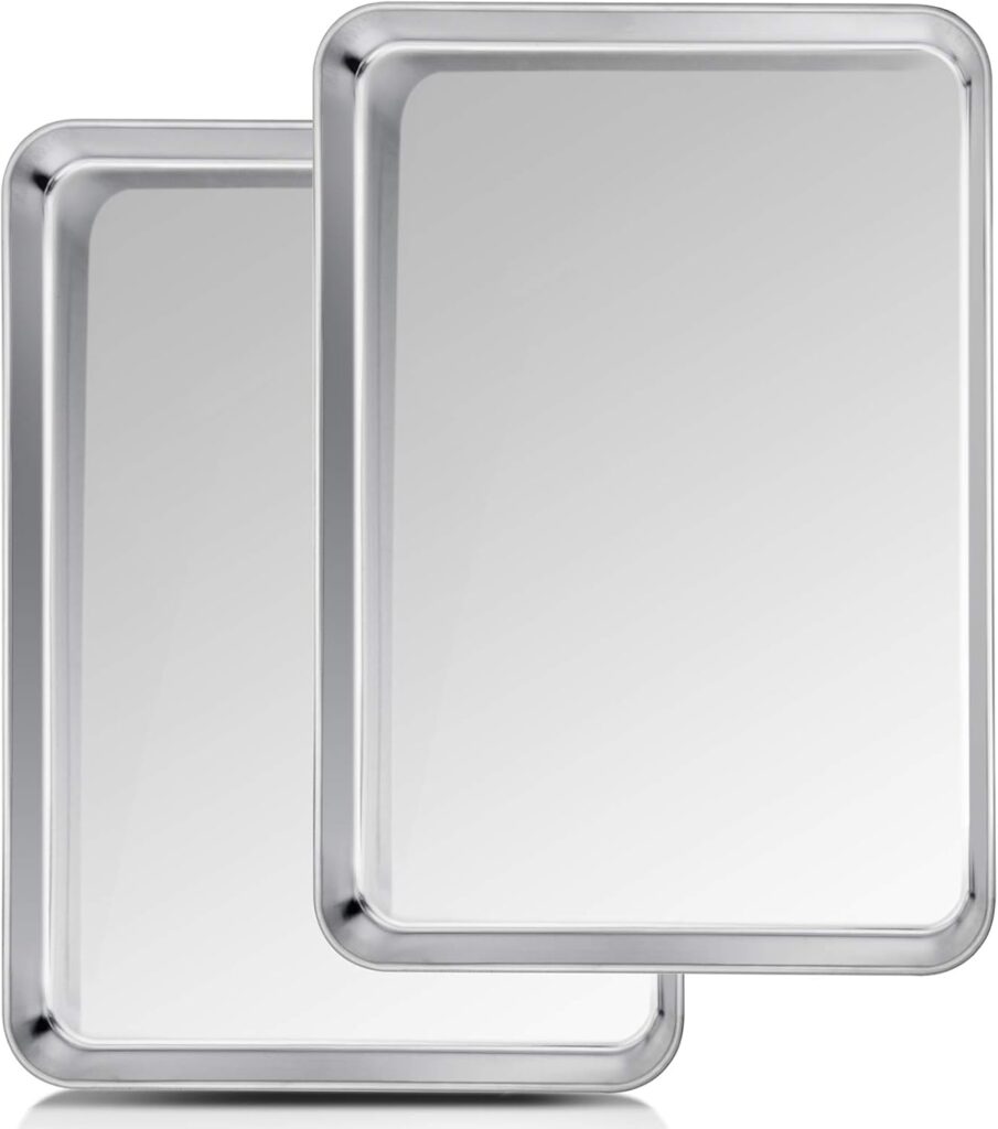 TeamFar Baking Sheet, 20’’×14’’×1’’, Cookie Sheet Half Sheet Baking Pans Stainless Steel